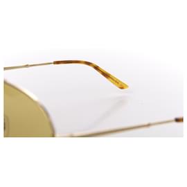 Gucci-GUCCI Óculos de Sol Aviador Dourados-Dourado
