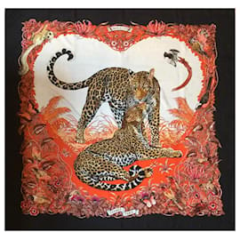 Hermès-amour de la jungle 140 Châle Cachemire-Multicolore
