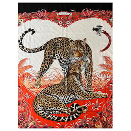 Hermès-amour de la jungle 140 Châle Cachemire-Multicolore