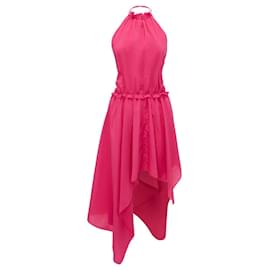 JW Anderson-JW Anderson Vestido assimétrico com gola alta-Rosa