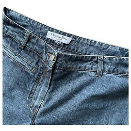 Jeans Bootcut a Vita Alta Christian Dior Blu Cotone 36 Blu
