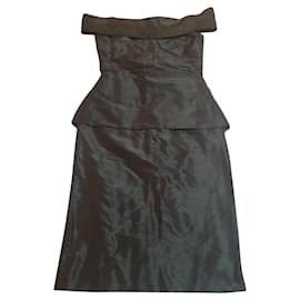 Autre Marque-ANTONIO BERARDI silk dress 40-Black