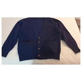 Yves Saint Laurent-Cardigan yves saint laurent ysl wool-Navy blue,Dark blue