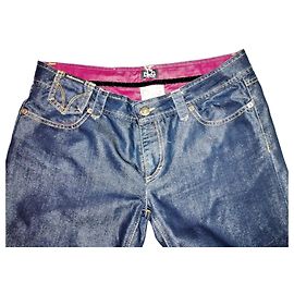 DOLCE & GABBANA JEANS DEVOTEES RAW SILVER INTERIOR CHERRY W30l34 T 42/44 Azul marino