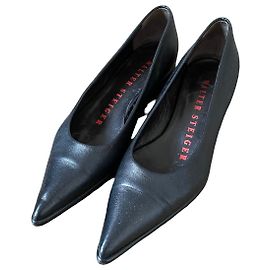 Walter Steiger ballerine a punta leggermente incuneate 37 Pelle nera Nero