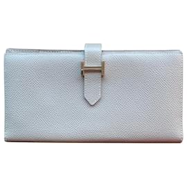Hermès Bearn Wallet Grey Leather Grey