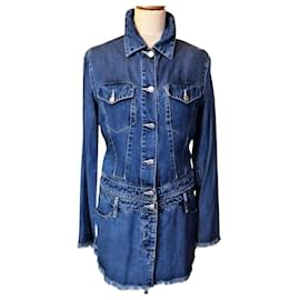 Jean Paul Gaultier-GAULTIER TRENCH JACKET DRESS AND SKIRT 4 IN 1 CONVERTIBLE COLLECTOR TM OR 40/42-Blue