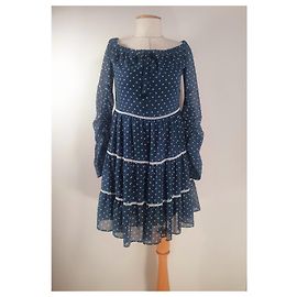 Autre Marque Robe à pois bleue Eureka for Babylon Bleu
