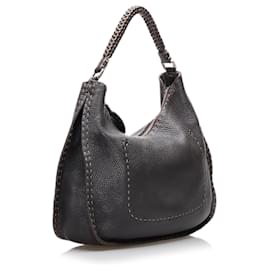 Fendi-Fendi Marron Selleria Hobo-Marron,Marron foncé
