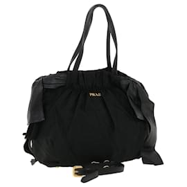 Prada-Prada bolso de mano de nylon 2manera Black Auth ar8793-Negro