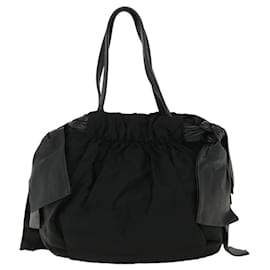 Prada-Prada Hand Bag Nylon 2way Black Auth ar8793-Black