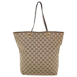 Gucci-GUCCI GG Canvas Shoulder Bag Beige 0021098 1705 auth 35367-Beige