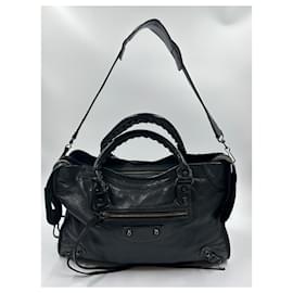 Balenciaga-Black Lambskin City-Black