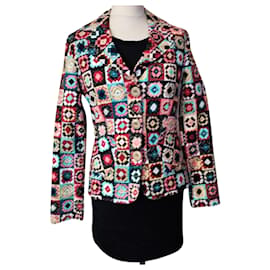 MOSCHINO GIACCA DONNA PATCHWORK S 38/40 Multicolore