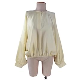 Cos Green Polyester Blouse Top Green