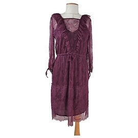 Day Birger & Mikkelsen Spitzenkleid Dunkelviolett Dunkelviolett