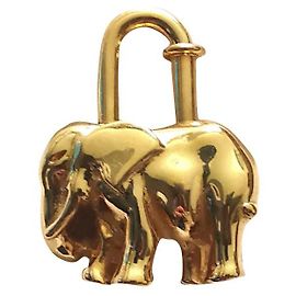 Hermès Éléphant Cadena GHW Bijouterie dorée
