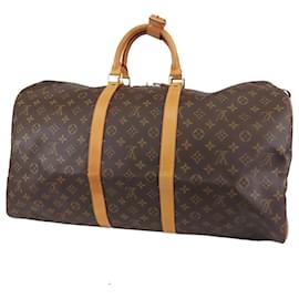 Louis Vuitton-Louis Vuitton Brown Monogram Keepall 55-Brown