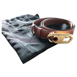 Céline Celine Medium Maillon Triomphe belt 85cm Brown