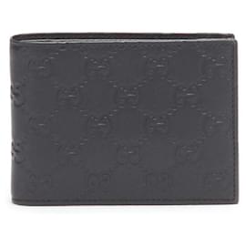 Gucci-Gucci Guccissima Bifold Wallet-Black