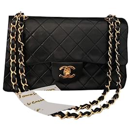 Chanel-Chanel Vinatage lined flap-Black,Gold hardware