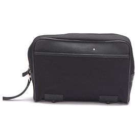Bolsa Clutch de Lona Montblanc Preto