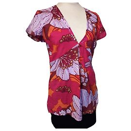 ANTIK BATIK SOMMERBLUSE MIT QUASTEN TL ODER T38/40 Mehrfarben