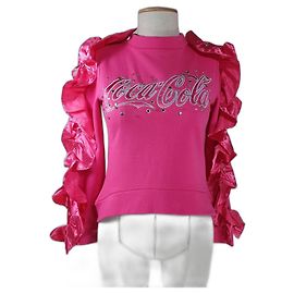 Pinko x Coca Cola Sweatshirt Rosa Baumwolle Pink
