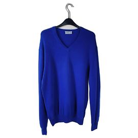 Autre Marque Max Tonso Kaschmirpullover blau V Ausschnitt XL Blau