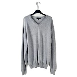 Autre Marque Tchibo Cashmere V Neck Sweater Grey Grey