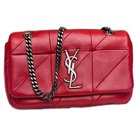 Bolso de mano Yves Saint Laurent rojo de algodón Roja