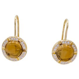 Orecchini Chaumet, "Crociera di prima classe", giallo oro, citrini, Diamants. Altro