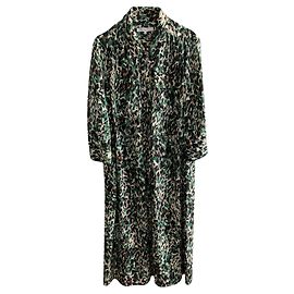 Gerard Darel Vestido de seda estampado Multicolor