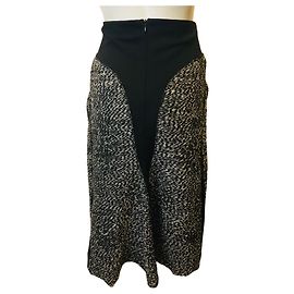 Philosophy Di Alberta Ferretti high-rise wool-blend skirt Black White