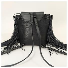 Christian Louboutin-Christian Louboutin Double Face Backpack with Fringes-Black