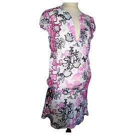 CHRISTIAN LACROIX VESTIDO BARROCO ANUDADO CADERA T3 T38/40/42 Multicolor