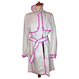 Jc De Castelbajac-JEAN CHARLES DE CASTELBAJAC TRENCH BICOLORE TAGLIA 44-Bianco sporco