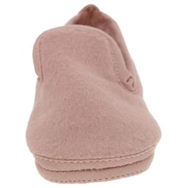 Hermès-HERMES Baby Shoes Wool Pink Auth ar8794-Pink
