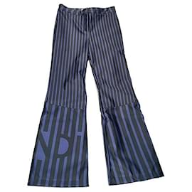 Fendi-Pants, leggings-Black,Blue