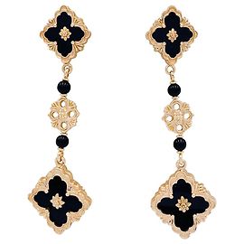 Boucles d'oreilles Buccellati, "Opera Color", onyx, or rose. Autre