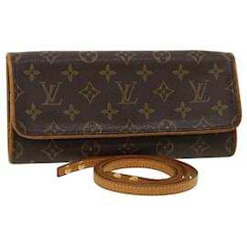 Louis Vuitton-LOUIS VUITTON Monogram Pochette Twin GM Bandolera M51852 LV Auth 34982-Otro