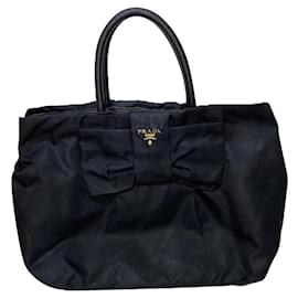 Prada-Nylon bow bag-Black