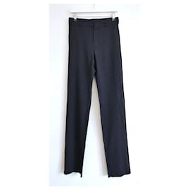 Vêtements-Vetements Fall 2021 Navy Pinstripe Trousers-Navy blue