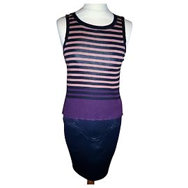 SONIA RYKIEL PULLOVER ABEND BAYADERE PAMPILLEN TS ODER T 36/38 Mehrfarben