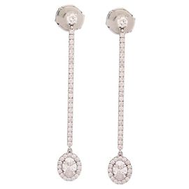 NOVE ORECCHINI MESSIKA GLAM'AZONE 05627 ct d'oro 18K DIAMANTI ORECCHINI Argento