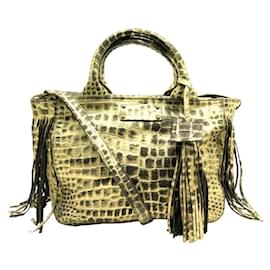 Autre Marque-VIRGINIE DARLING BABY BUBBLE BANDOULIERE BICOLORE LEATHER HAND BAG-Other