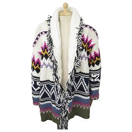 Zadig & Voltaire NEW VEST ZADIG VOLTAIRE ELLA SUGAR GRAPHIC ENJOY TODAY M/L 40 KNIT JACKET Multiple colors