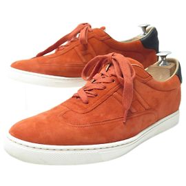 Hermès TÊNIS MAIS RÁPIDO HERMES 39 TÊNIS BOX VELUDO LARANJA Laranja