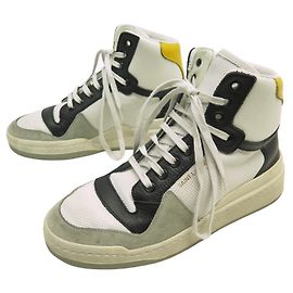 CHAUSSURES YVES SAINT LAURENT BASKETS SL/24 610619 38 DAIM CUIR SNEAKERS Multicolore