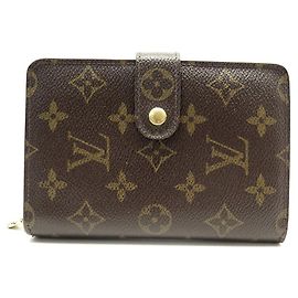 LOUIS VUITTON VIENNESE M WALLET61663 MONOGRAM CANVAS PURSE Brown